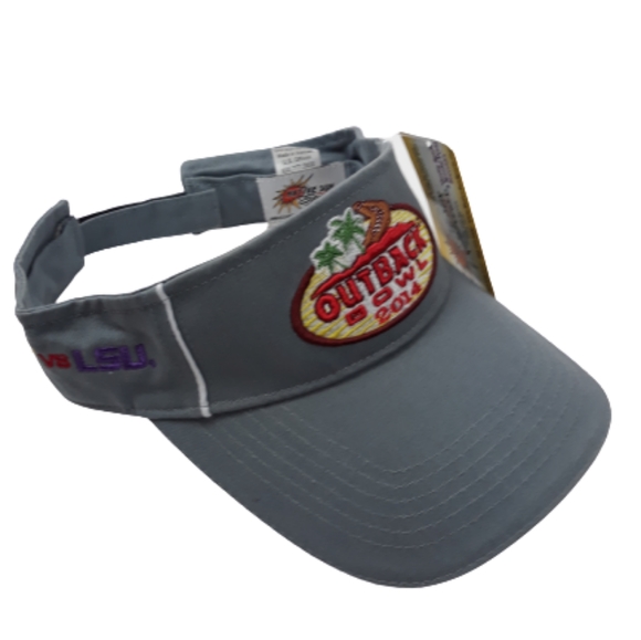 Nat SunNWT Outback Bowl 2014 Iowa vs LSU visor cap - Picture 3 of 12
